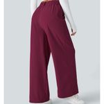 Halara NWT Flex High Waisted Pocket Wide Leg Waffle Work Pants Anemone Size Med. Photo 2