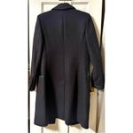 Burberry  Wool Cashmere Blend Leather Trim Tailored Coat Women US2 Photo 2