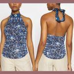 Free People Madagascar Halter Tank Top Indigo Combo SEXY CELESTIAL Photo 5
