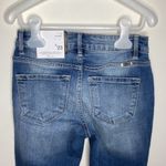 KanCan mid rise skinny distressed jeans with rips at knees size 23 Photo 4