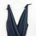 Abbeline Black V-Neck Wrap Bodysuit Photo 2