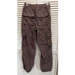Orange Kiss Brown Khaki Cargo Pants Size M Straight High Rise Cord/Toggle Hem Photo 2