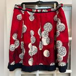 Talbots Vintage Red Cream Textured Medallion Patterned A-Line Skirt Plus Size 18 Photo 10