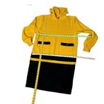 ANTONETTE Franz Haushofer Germany Yellow Black Dress Size 38 Merino Wool Gold Size M Photo 5