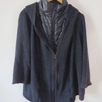 Chico's Zenergy Brianna Faux Insert Black Jacket Puffer Zip Space Dye Sz 2 XL Photo 1