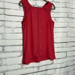 White House | Black Market  Coral Chiffon Sleeveless Blouse Women’s Small Lace Trim Photo 1