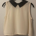 Forever 21  cream & black sheer top size small #21 Photo 0