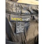 MetroStyle Vintage Black Leather Pants Straight Leg Lined Biker Women’s Size 12 Photo 1