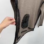 Kaktus Brown Textured Crewneck Sweater Black Boho Size Medium Acrylic Tan Photo 9