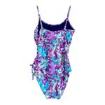 On the Beach Women’s Purple and Blue Floral Swimsuit, Sz 14 Photo 2