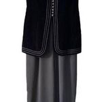 Ann Taylor Vintage Dressy Hoilday Black Velvet Vest Jumpsuit size 6 Photo 0