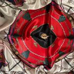 Vintage Royal EQUESTRIAN Horses and Carriages oversized square Silky Scarf 35/35 Multiple Photo 14