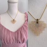 Hot Topic Gold Resin Glitter pendant Necklace Photo 0