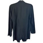 Whimsigoth Steampunk Black Linen Blazer Jacket Tie Rosette Detail Career Casual Photo 1