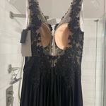 Sherri Hill NWT Enticing Beaded Lace Long Dress in Black Sz 0 $298 Photo 6