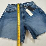 Forever 21 NWT Jean Shorts 26 Womens Curved 90s High Rise Raw Hem Faded Light Photo 5