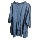 Ninexis Denim Tiered Dress Womens Plus 3X Blue Western Midi Babydoll Photo 1