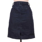 Banana Republic  Button Front Dark Indigo Wash Denim Jean Skirt Size 8 Medium M Photo 1
