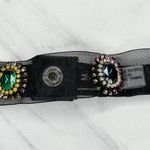 Blue Purple Green Rhinestone Studded Stretch Cinch Belt Size M ✨ Black Photo 10