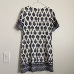OVI Women’s  Venetian Boutique Dress Tunic Cream/Navy Print Size Medium Photo 4