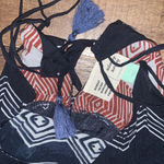 Anthropologie  printed tassel dress spring boho navy classic tribal spring casual Photo 4