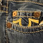 True Religion  Women's Flare Jeans with Golden Yellow Stitching (Bobby Rainbow) Photo 4