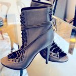 Kendall + Kylie  Ginny Gunmetal Lace-Up Ankle Booties Photo 10