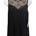 Knox Rose Black Embroidered Lace Yoke Sleeveless Tank Top Women's Size S Photo 0
