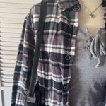 Weatherproof  Grey Plaid Button Down Flannel Shirt Photo 2