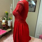 Francesca’s Red Lace Overlay Fit & Flare Mini Dress – Size XS Red Photo 1
