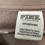 PINK - Victoria's Secret  Brown Cropped V-Neck Sweatshirt Size S Athleisure Cozy Y2K Photo 3