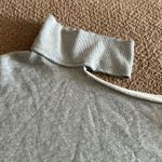 Six Fifty Women’s Cold Shoulder Mock Turtleneck Grey Sweatshirt Gray Size M Photo 2