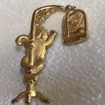 Vintage JJ Cat and Bird Gold tone Brooch Photo 1