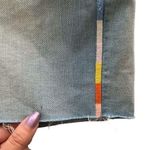 Seven7  Weekend Icy Blue Raw Hem Strechy Embroidered Sides Denim Shorts Size 4 Photo 5