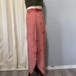 BB Dakota  Tie Dye Pink Boho Flowy High Waist Slit Midi Skirt S Elastic Waist Photo 5