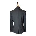 Theory  Blazer Women 6 Black Single Breasted One Button Close Stretch Ponte Photo 2