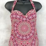 Jessica Simpson Jessica Simpson Tankini Top Women Small Halter Padded Swim Beach Femme Pinup Photo 0