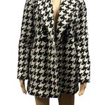 Candie's  Vintage Houndstooth Double Breasted Pea Coat Bow Back Pockets Medium Photo 0