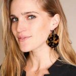 Rachel Comey 💕💕 Masha Acrylic Disc Earrings ~ Brown Tortoise NWT Photo 4