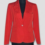 Evan Picone  Red Linen Cotton Blazer Jacket Small Photo 0