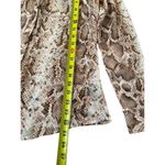 EXPRESS  Women Size XS Animal Print Brown Peach Button Up Shirt (25-2) Photo 3