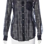 Equipment  black Long Sleeve Button-Down Shirt Photo 4