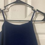 AQUA  Bloomingdale’s Navy High Neck Cocktail Mini Dress Women’s Size Medium Photo 2