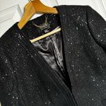 J.Crew  Collection Black Sequin Tweed Cropped Jacket Wool Blend Size 6 Luxury Photo 1