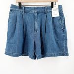 Madewell Shorts Women’s Size 29 The Harlow Superwide Soft Jean NWT Pleats Denim Photo 2