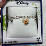 Disney  fine silver-plated adjustable charm bracelet featuring a Mickey Mouse jac Photo 0