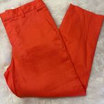 Banana Republic Avery Pants Women’s 8 Orange Linen Cotton Ankle NWT Photo 2