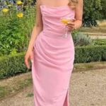 House Of CB  Adrienne Pink Quartz Strapless Gown  Size S A-C cup NWOT Photo 0