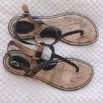 Merona Thong Sandals Braided Black Size 8.5M Photo 1