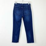 Mott & Bow Dark Wash Ridge Raw Hem Mid Rise Slim Boyfriend Jeans Size 26 Blue Photo 1